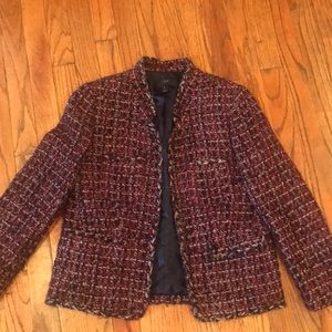 JCREW Maroon Maple Tweed Blazer Jacket